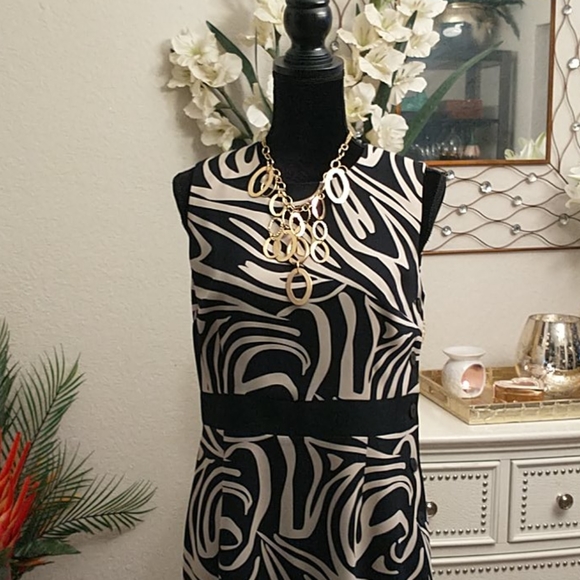 sandra Dresses & Skirts - Black & Tan Dress